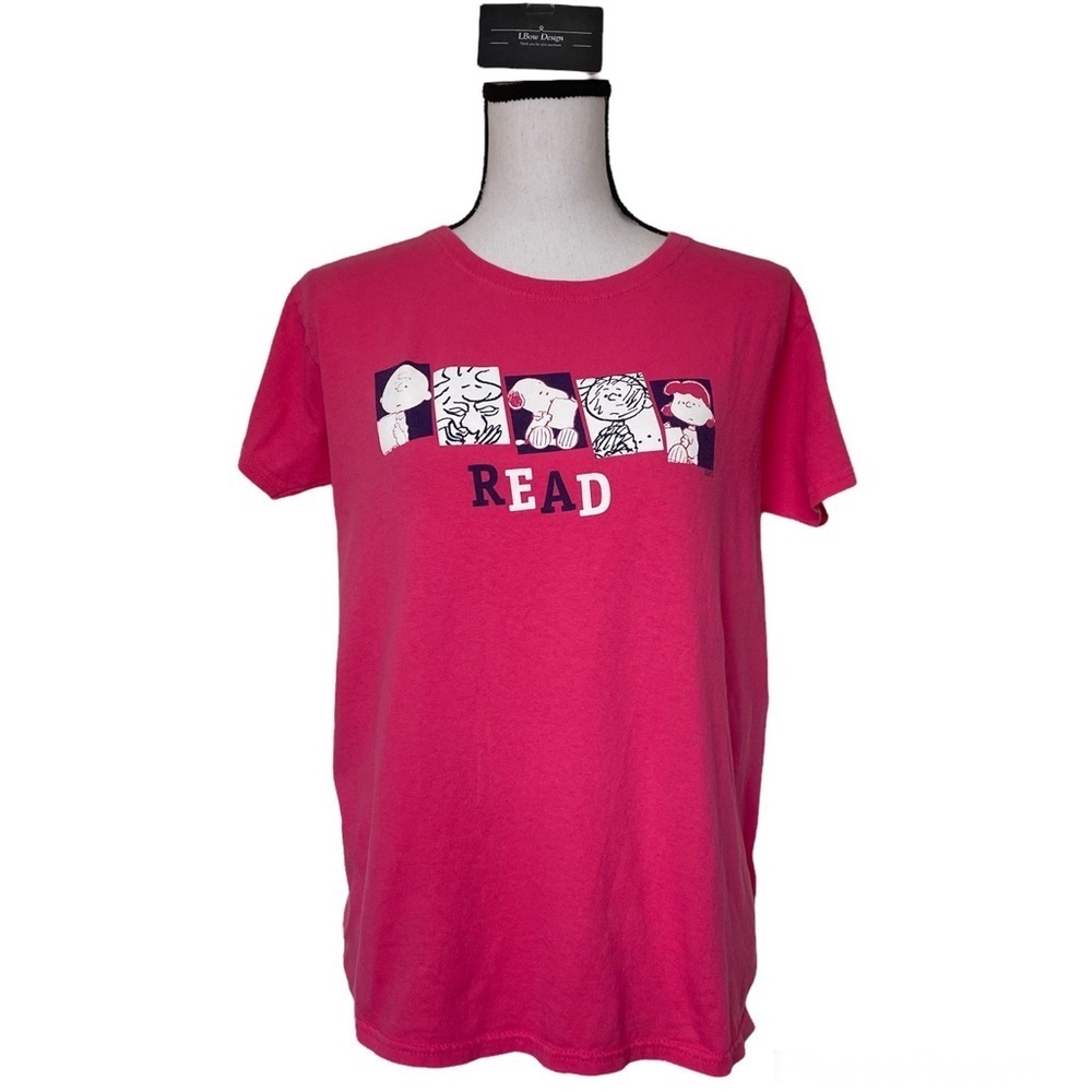 Peanuts Collection Read Pink Tee Shirt Size M